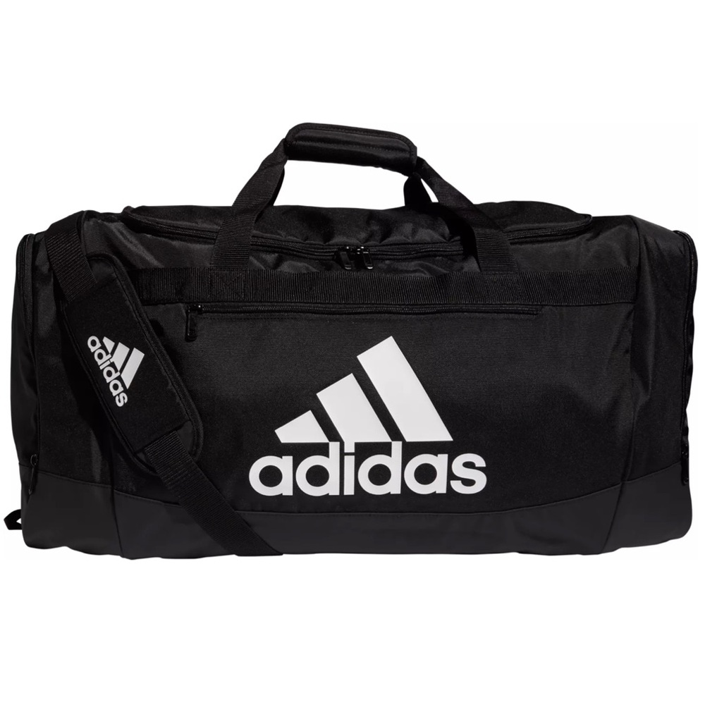 Adidas Black and White Duffel Bag